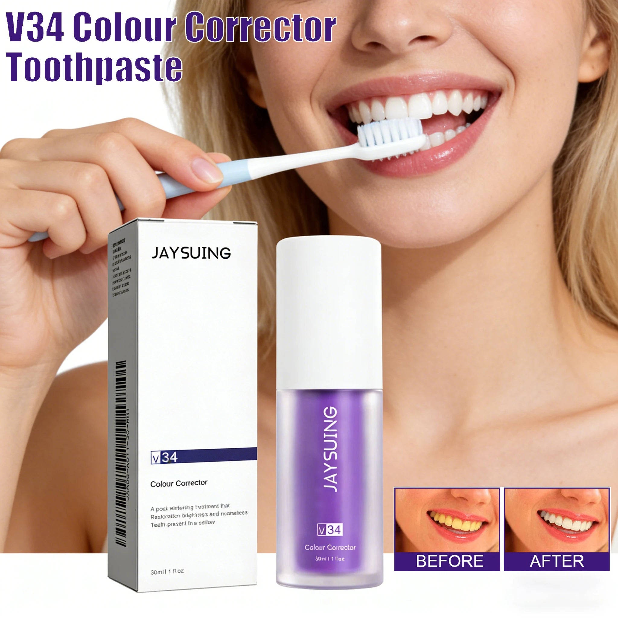 V34 Whitening Toothpaste