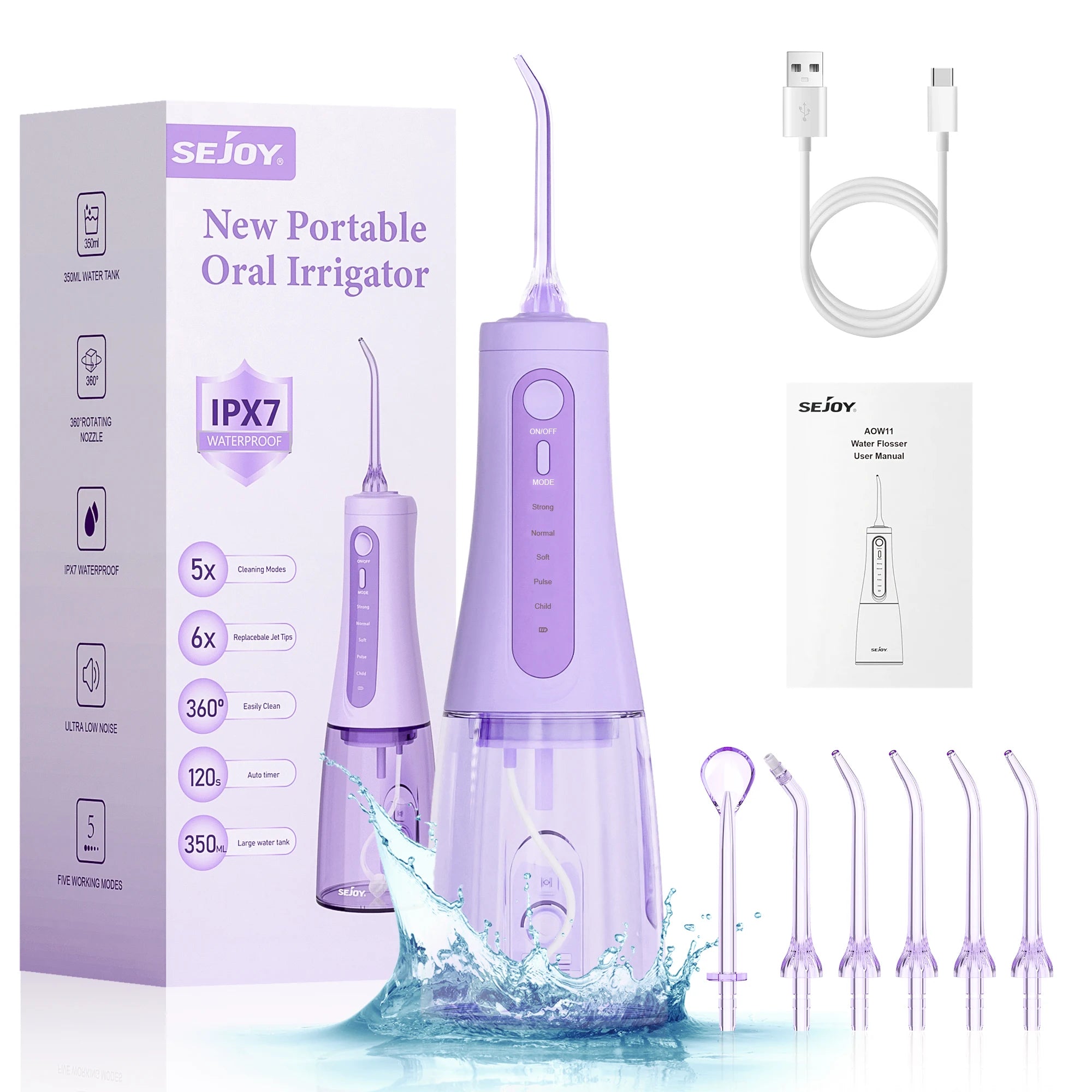 SEJOY Rechargeable Water Flosser