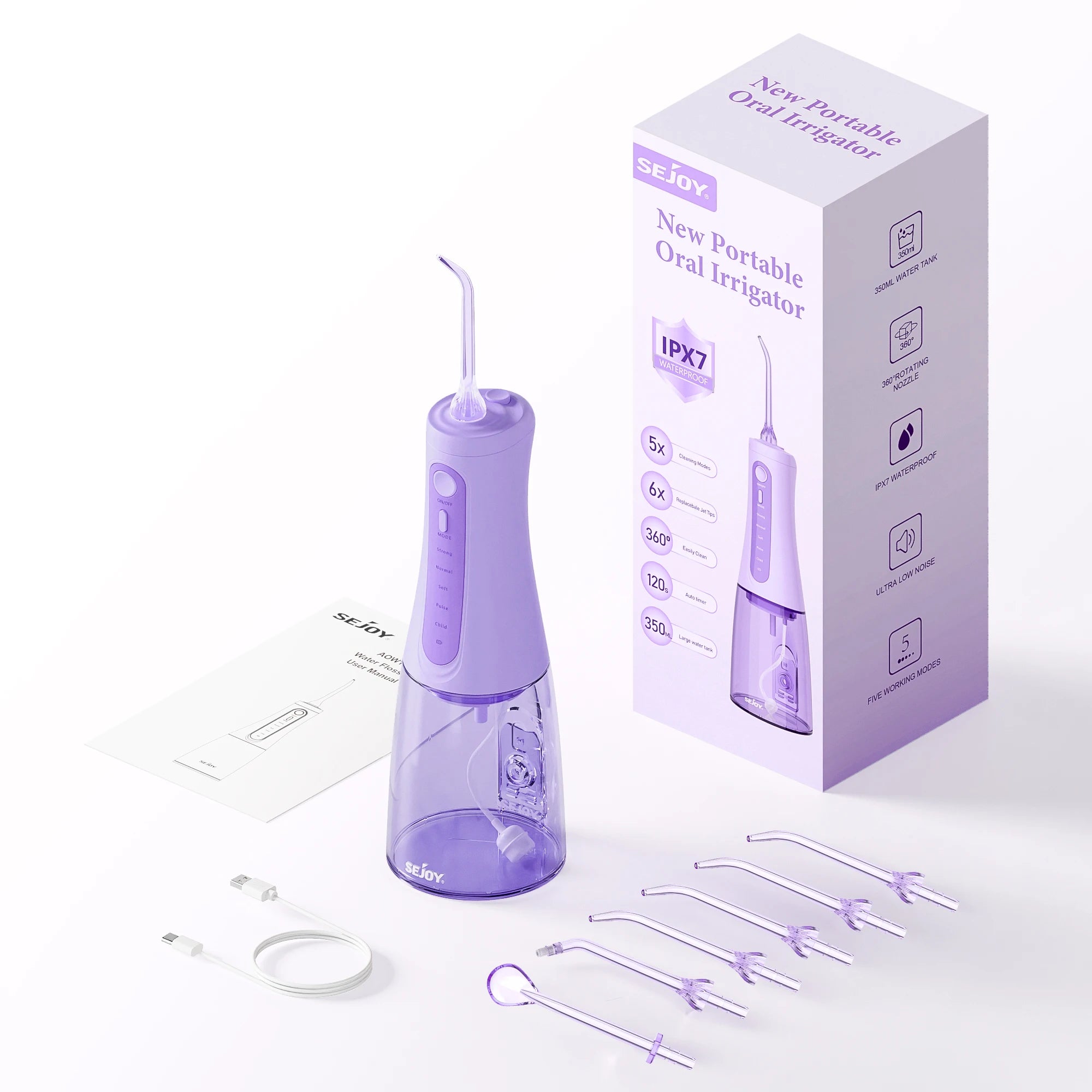 SEJOY Portable Water Flosser 350ML