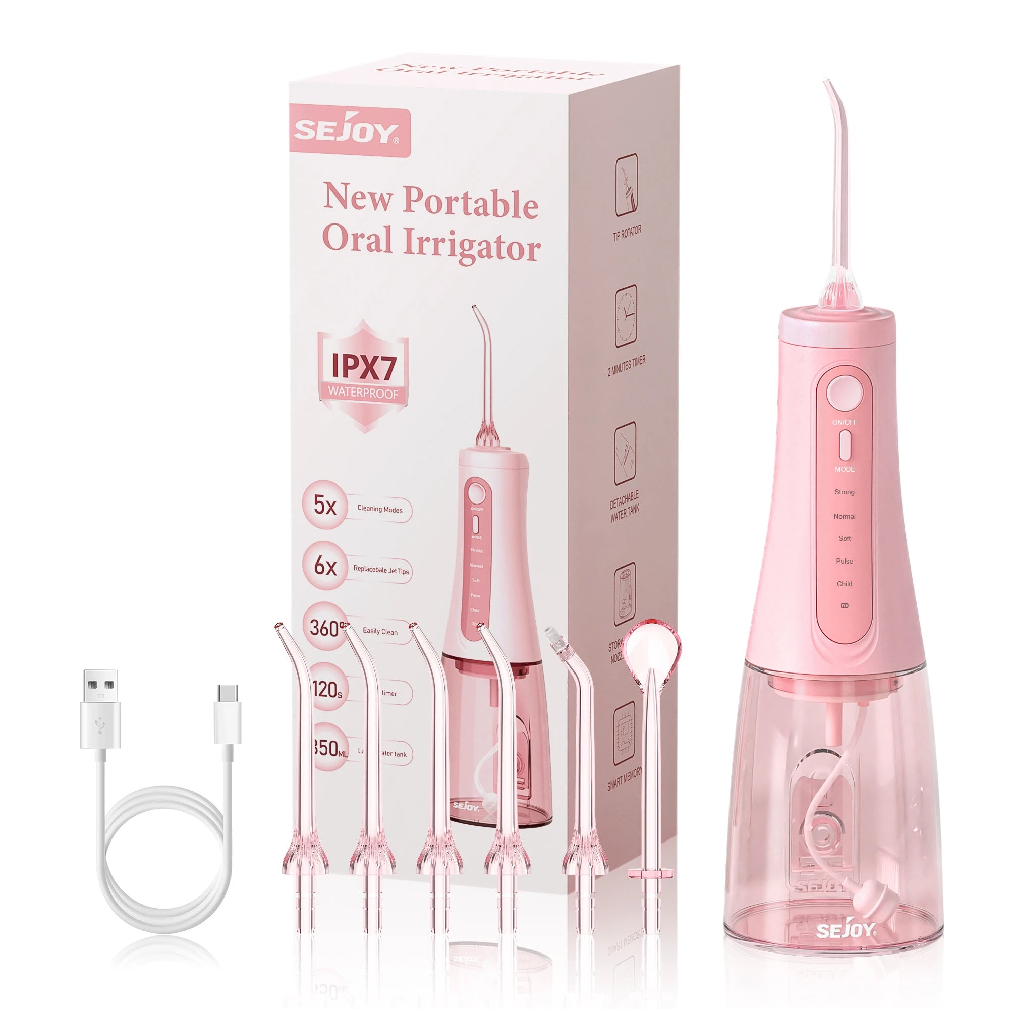 SEJOY Portable Water Flosser 350ML